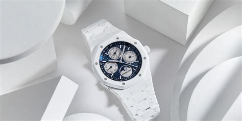 ap white ceramic royal oak|ap white ceramic perpetual calendar.